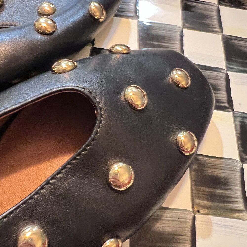 MADEWELL 11 The Mylie Ballet Big Dome Stud Leather Flat NX065 - Picture 7 of 8